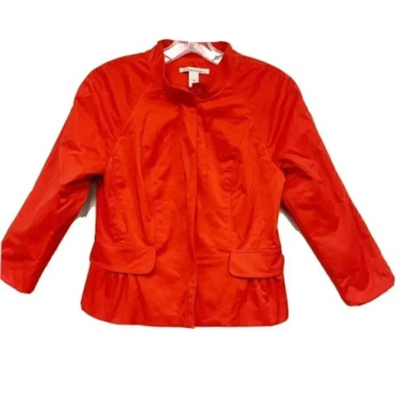 Kenneth Cole Petite Red Cropped Peplum Jacket - Picture 1 of 6